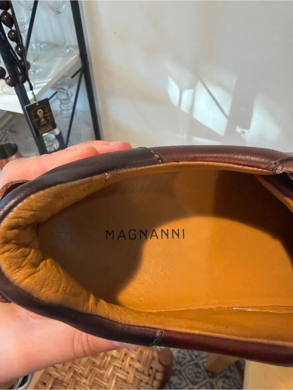 Magnanni Brown Leather Low-Top Sneakers with White Sole